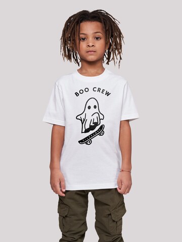 F4NT4STIC Shirt 'Boo Crew Halloween' in Wit: voorkant