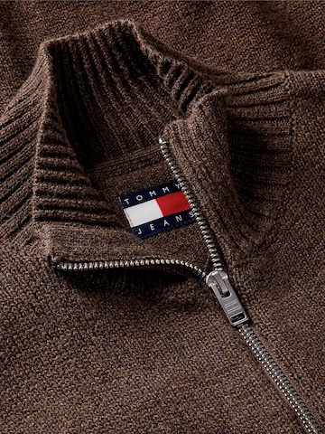 Tommy Jeans Knit cardigan 'Heritage' in Brown