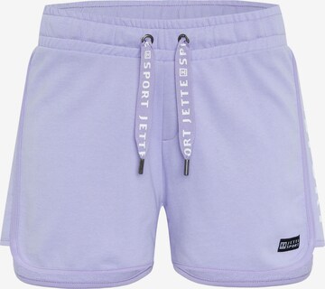 Jette Sport Regular Pants in Purple: front