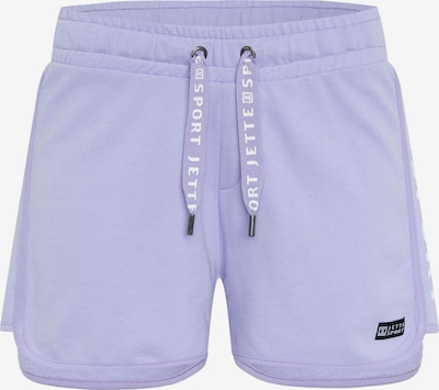 Jette Sport Shorts in lavendel / weiß, Produktansicht