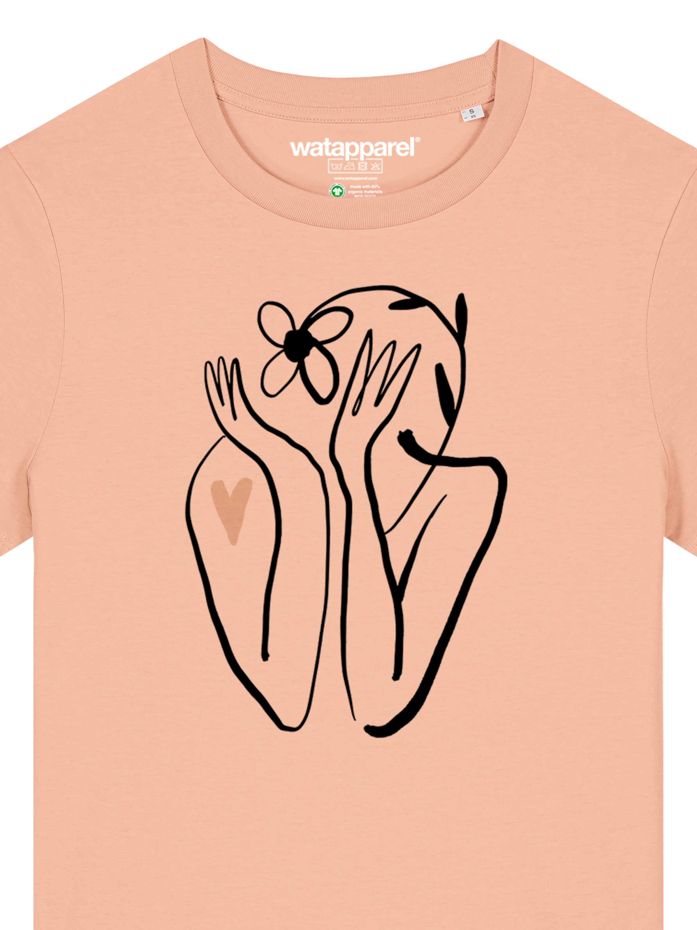 Maglietta 'Self love' di Watapparel in arancione