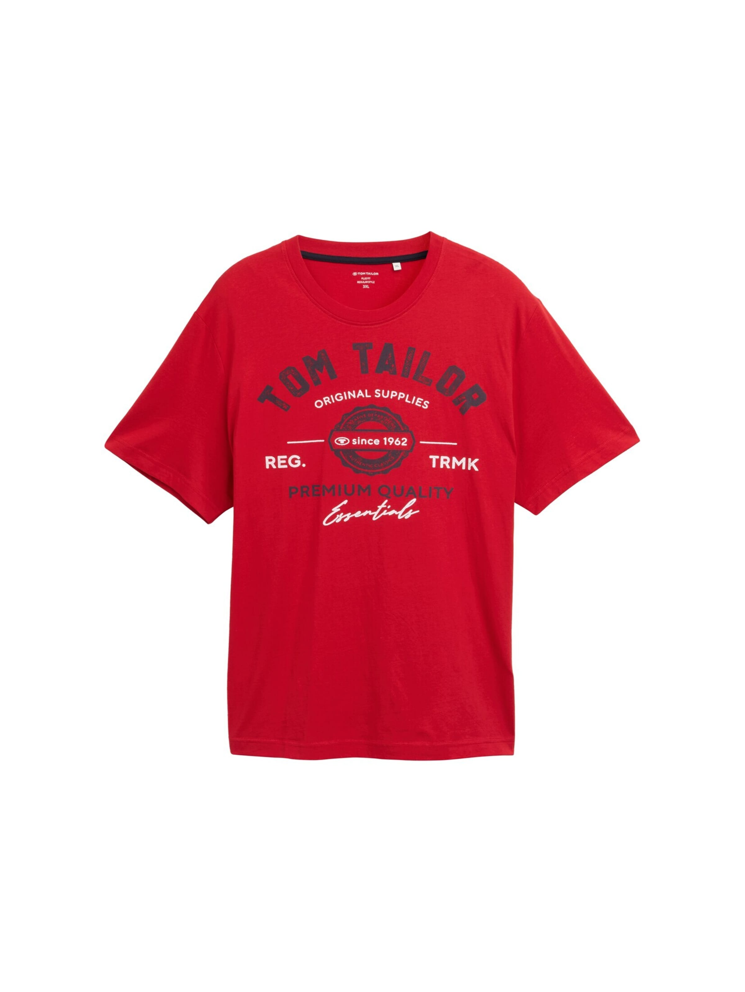 TOM TAILOR Men + Shirt in Rood: voorkant