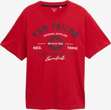 TOM TAILOR Men + Shirt in Rood: voorkant