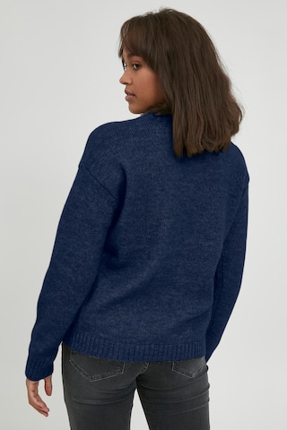 PULZ Jeans Strickpullover 'PZIRIS' in Blau