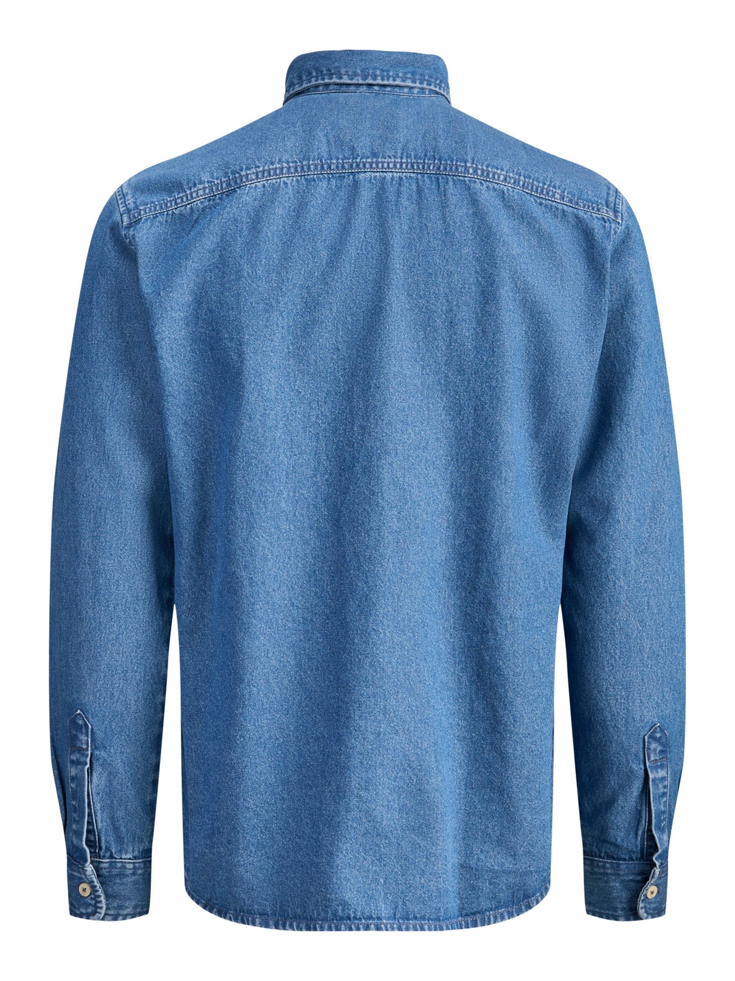 JACK & JONES Слим Рубашка 'JJEStanley' в Синий