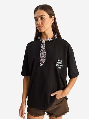 Bianco Lucci T-Shirts in Schwarz: Vorderseite