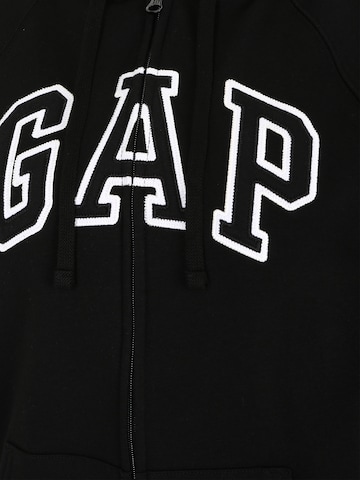 Gap Tall - Sudadera con cremallera 'HERITAGE' en negro