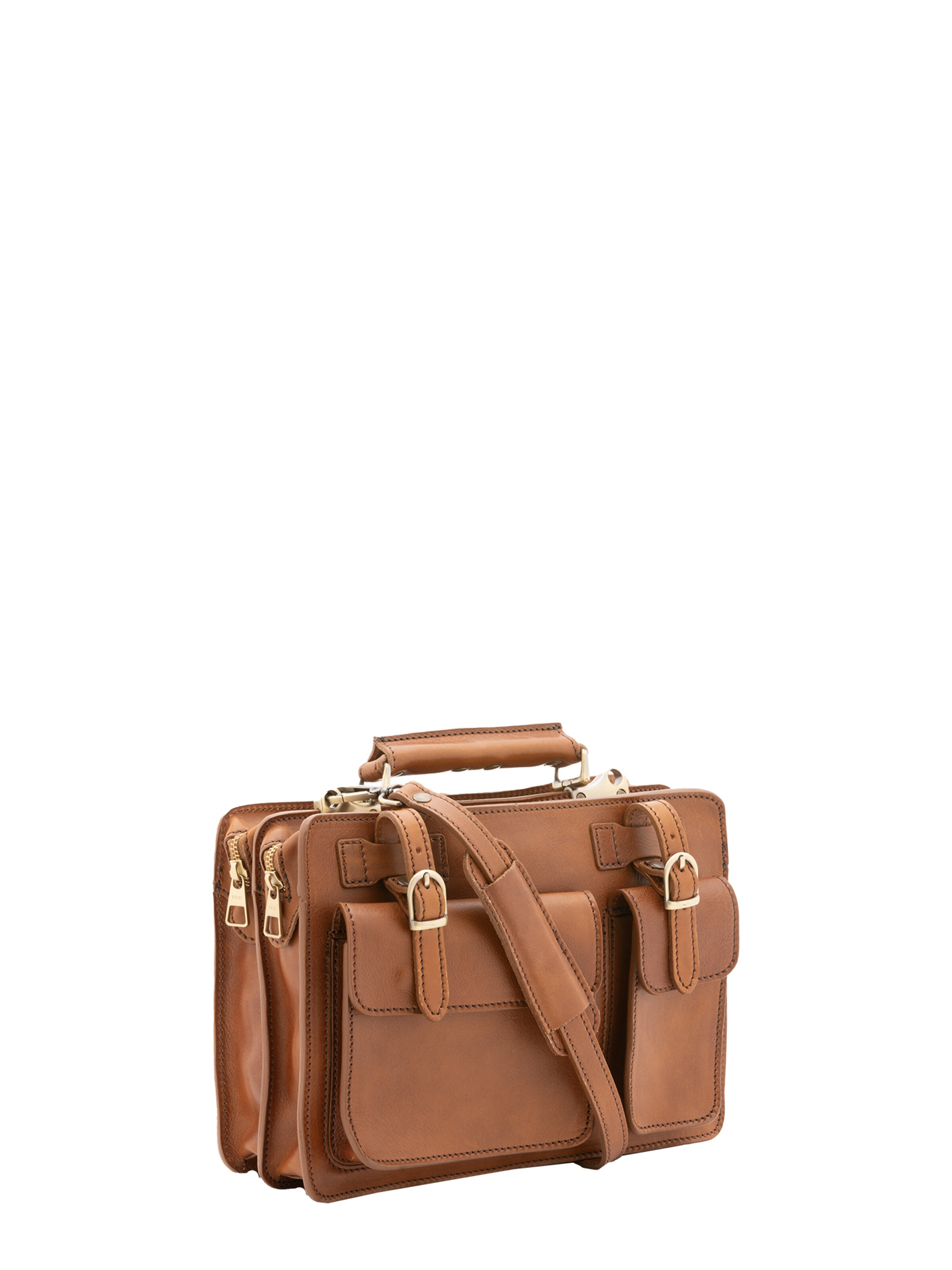 Viola Castellani Handtas in Bruin: voorkant