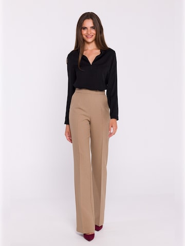 Stylove - Bootcut Pantalón de pinzas en beige