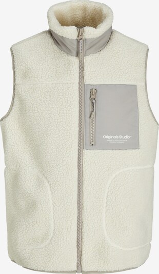 Gilet 'Vesterbro' JACK & JONES di colore greige / bianco / bianco lana, Visualizzazione prodotti