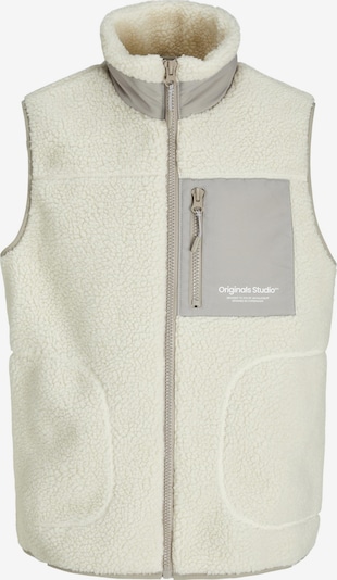 JACK & JONES Gilet 'Vesterbro' en greige / blanc / blanc cassé, Vue avec produit