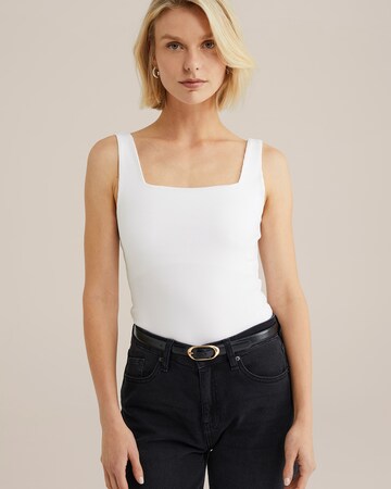 WE Fashion Top in Wit: voorkant