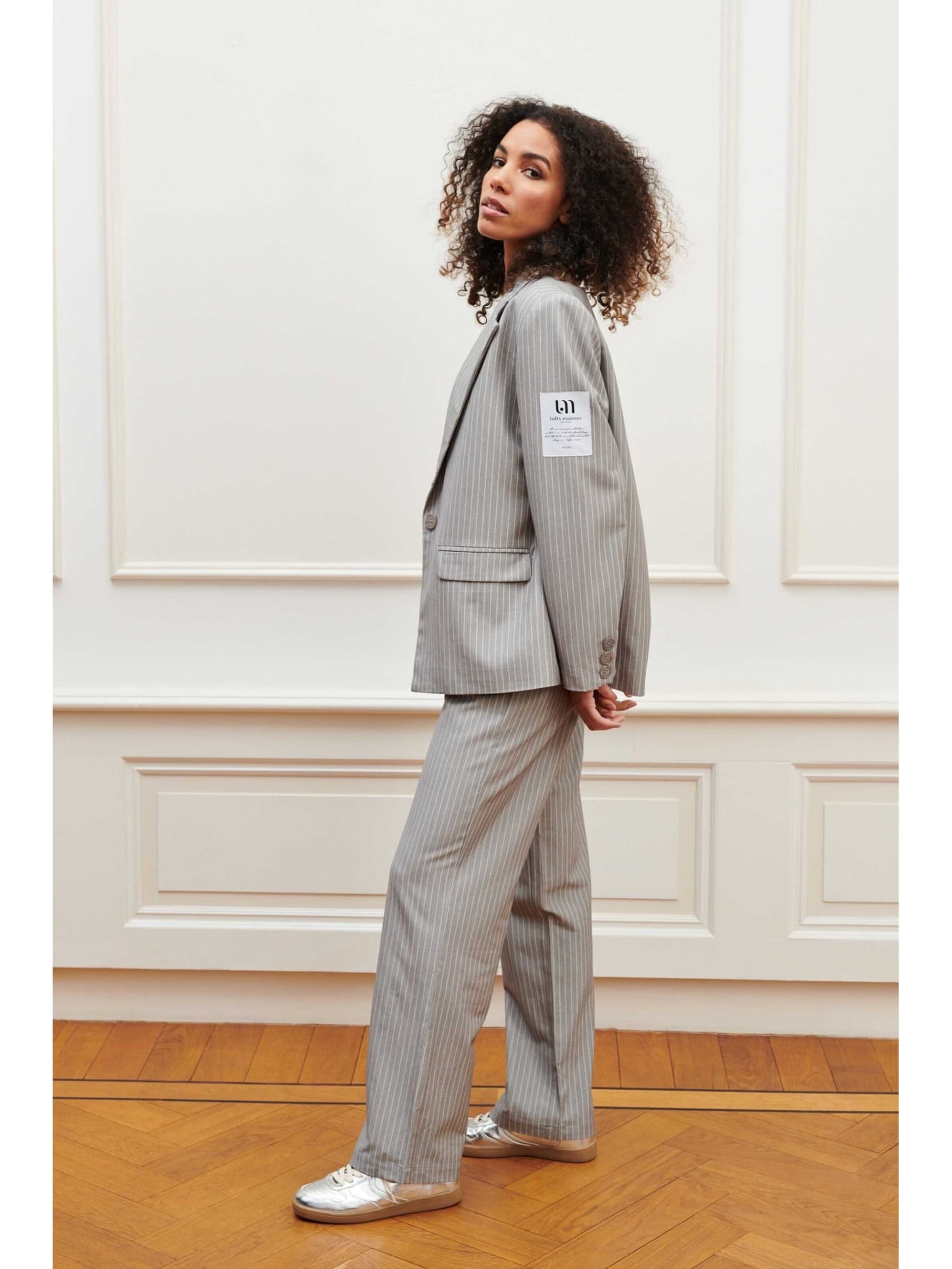 LOFTY MANNER Baggy Trousers 'PK34 -Trouser Nienke' in Grey