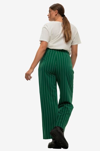 Studio Untold Wide leg Pleat-Front Pants in Green