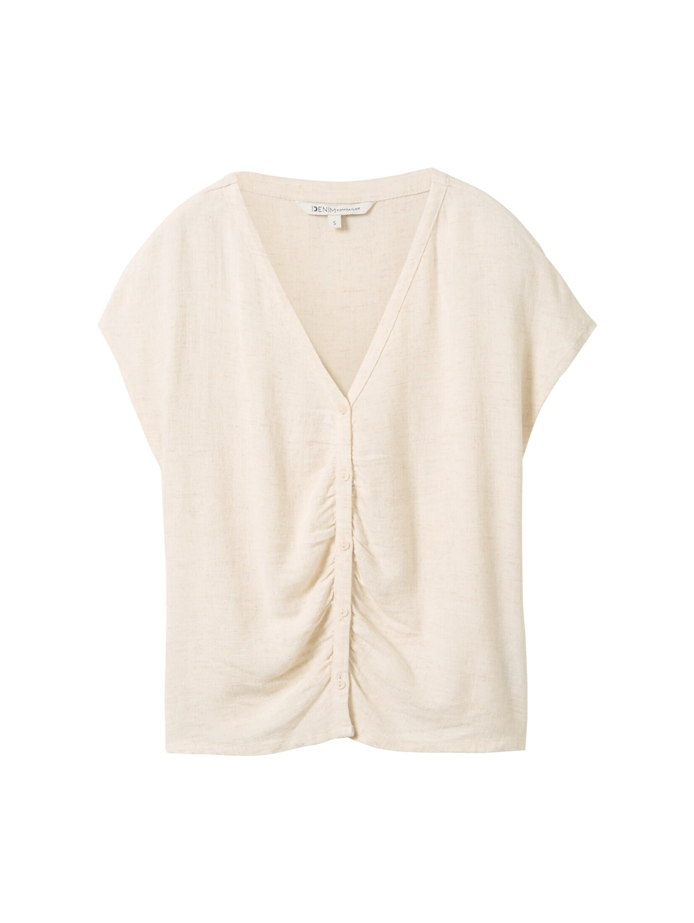 TOM TAILOR DENIM Bluse in Beige: Vorderseite