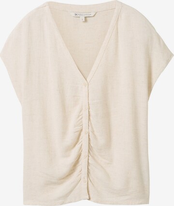 TOM TAILOR DENIM Blouse in Beige: front