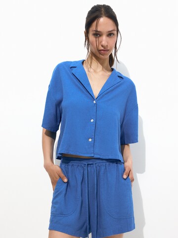Camicia da donna di Pull&Bear in blu: frontale