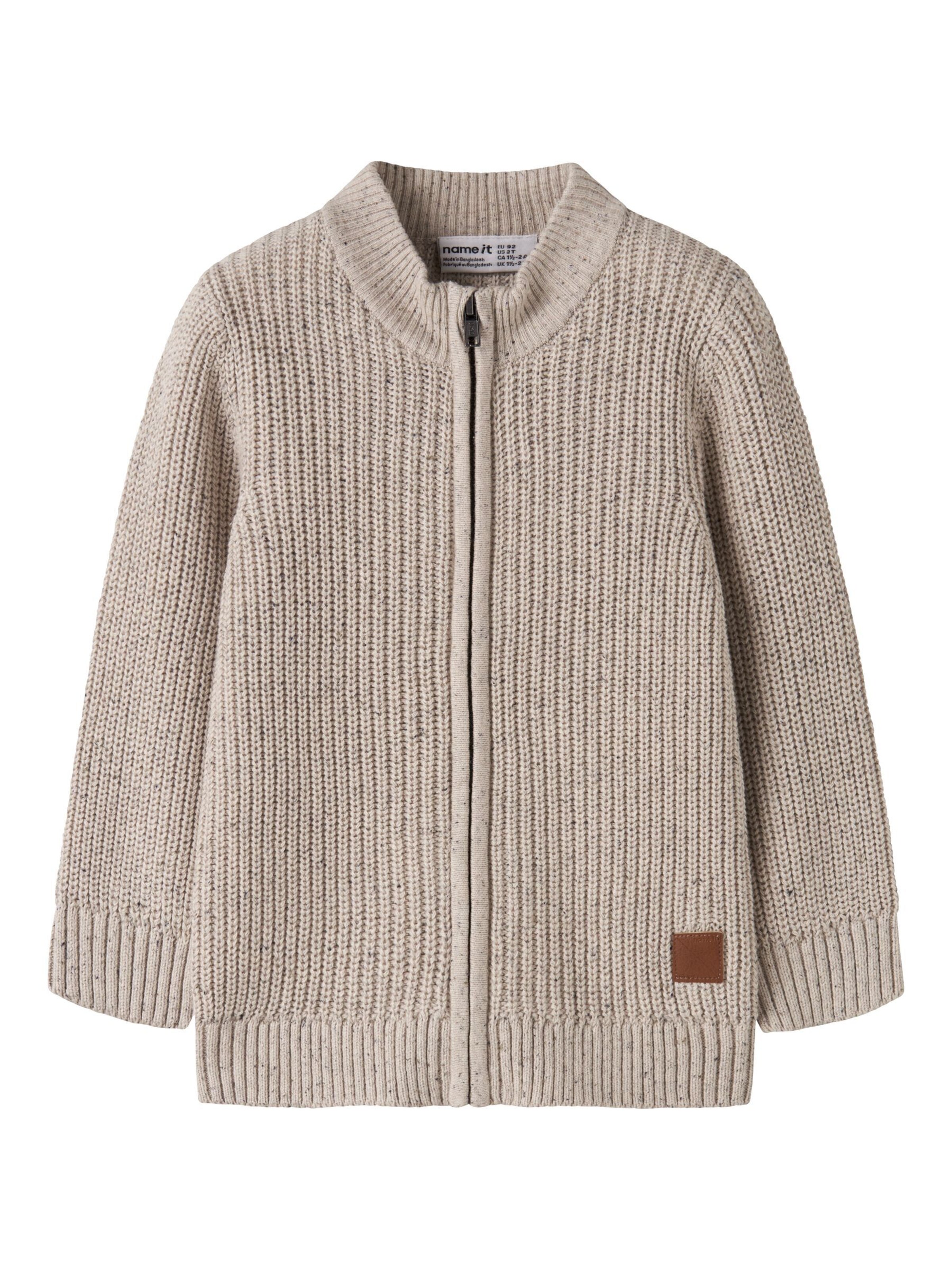 NAME IT Gebreid vest in Wit: voorkant