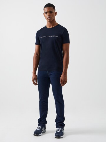 T-Shirt FRENCH CONNECTION en bleu : devant