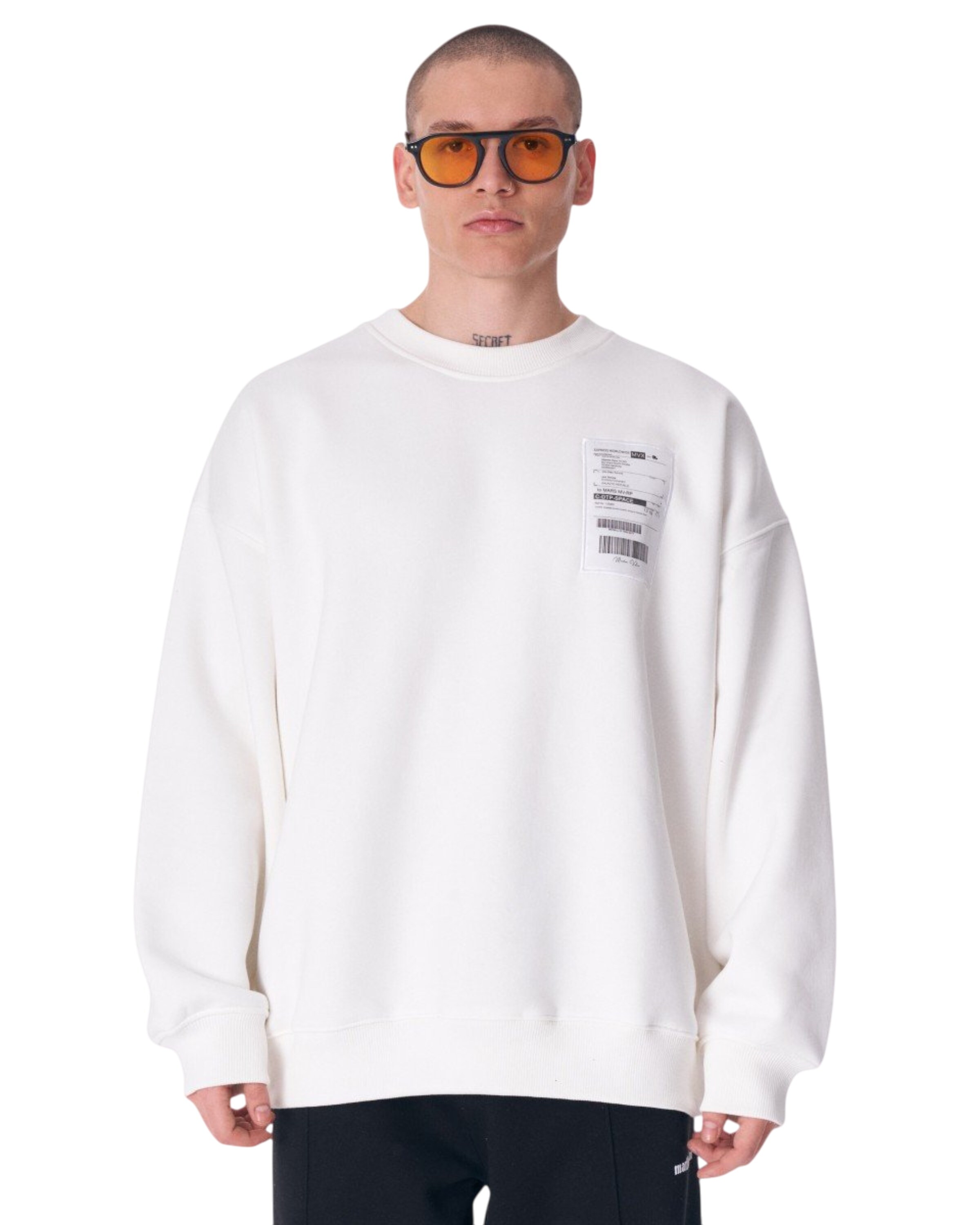 MARTIN VALEN Sweatshirt in Wit: voorkant