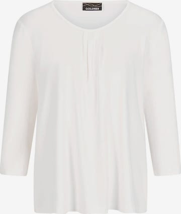 Goldner Shirt in Weiß: Vorderseite