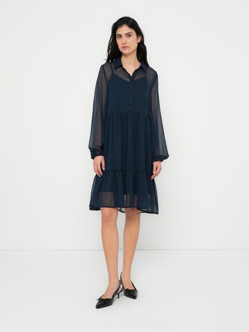 VILA Платье-рубашка 'VIJAVIZZA' в Синий: спереди