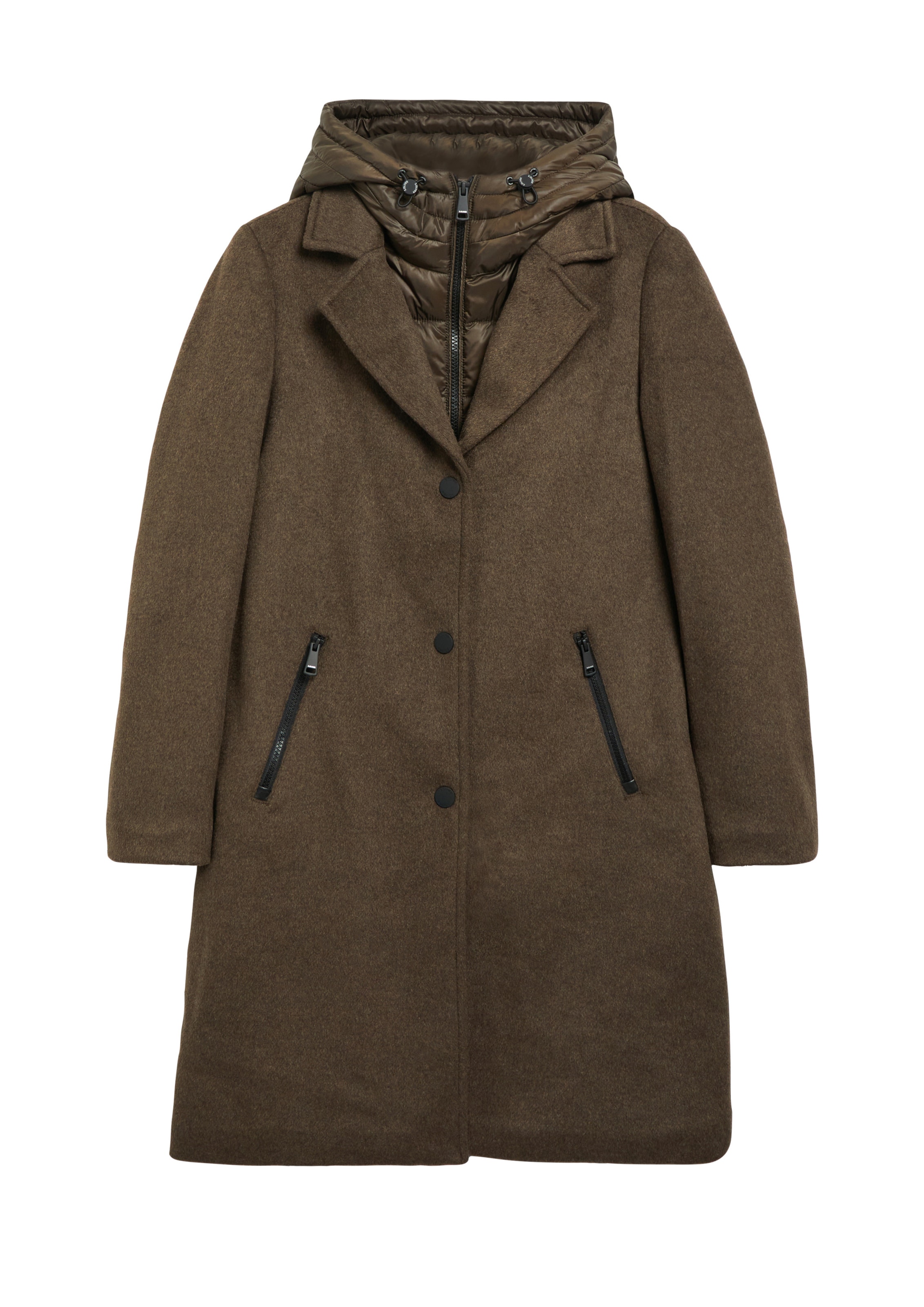 s.Oliver Between-seasons coat in Brown: front
