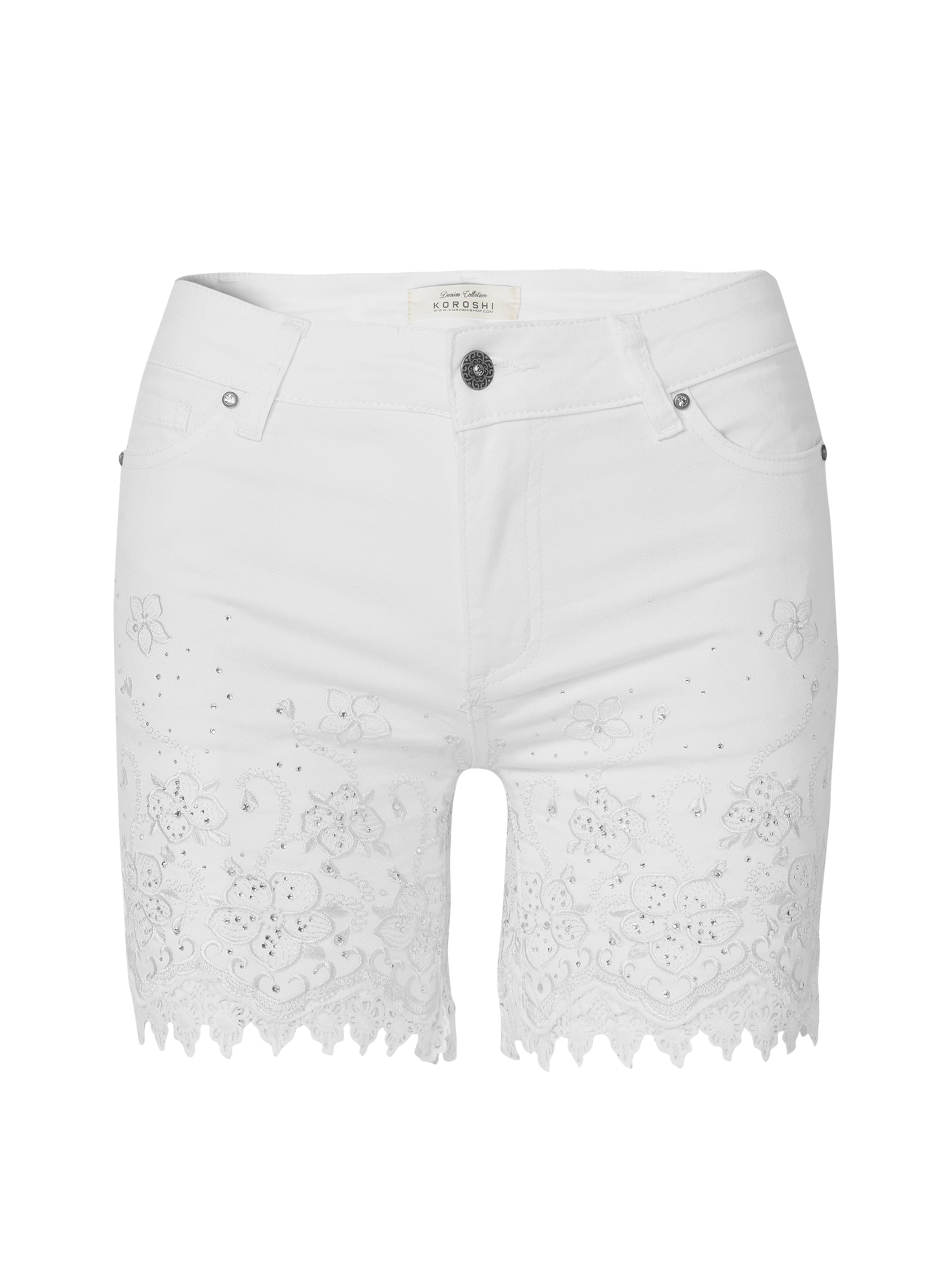 KOROSHI - regular Vaquero en blanco: frente