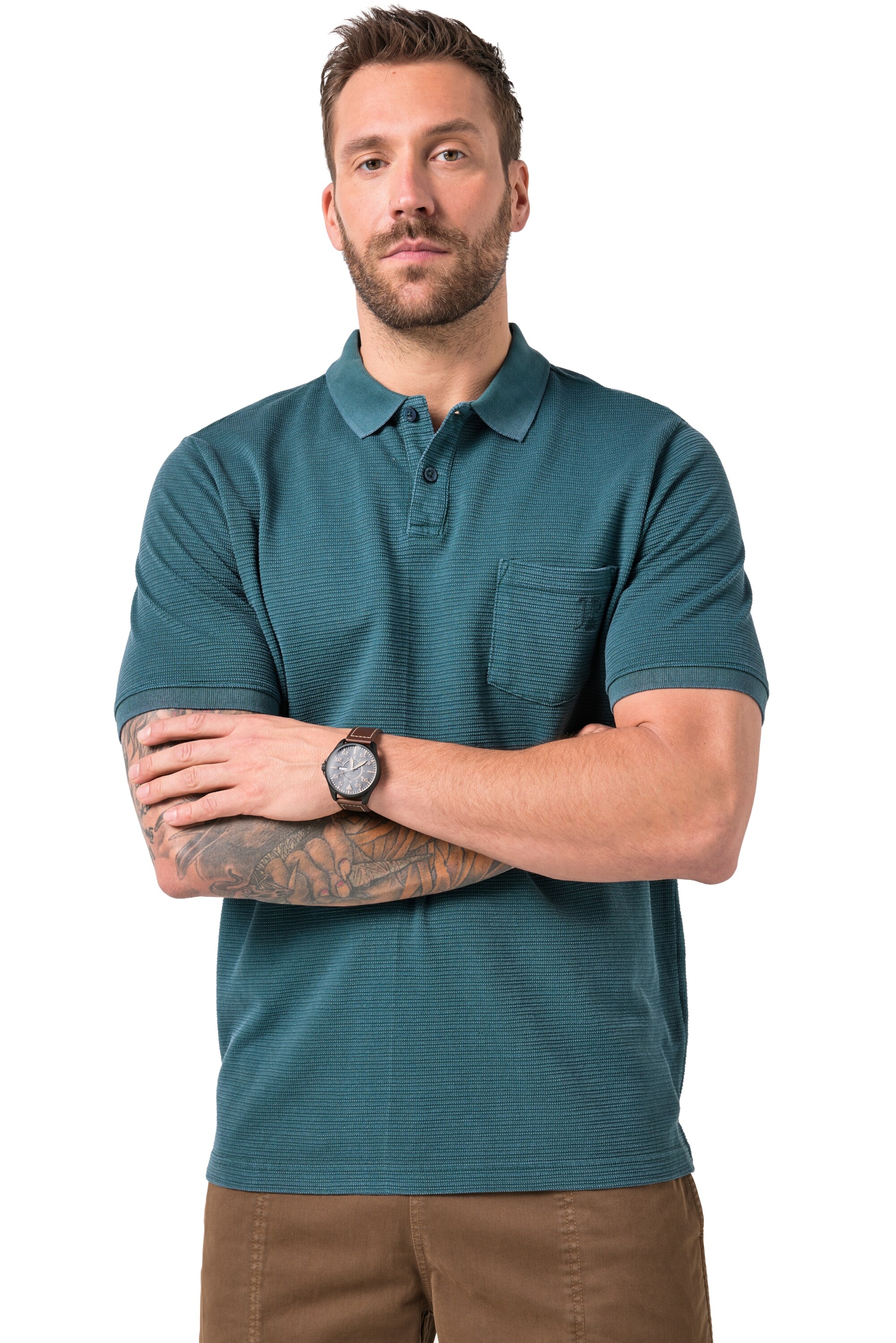 JP1880 Shirt in Blau: Vorderseite