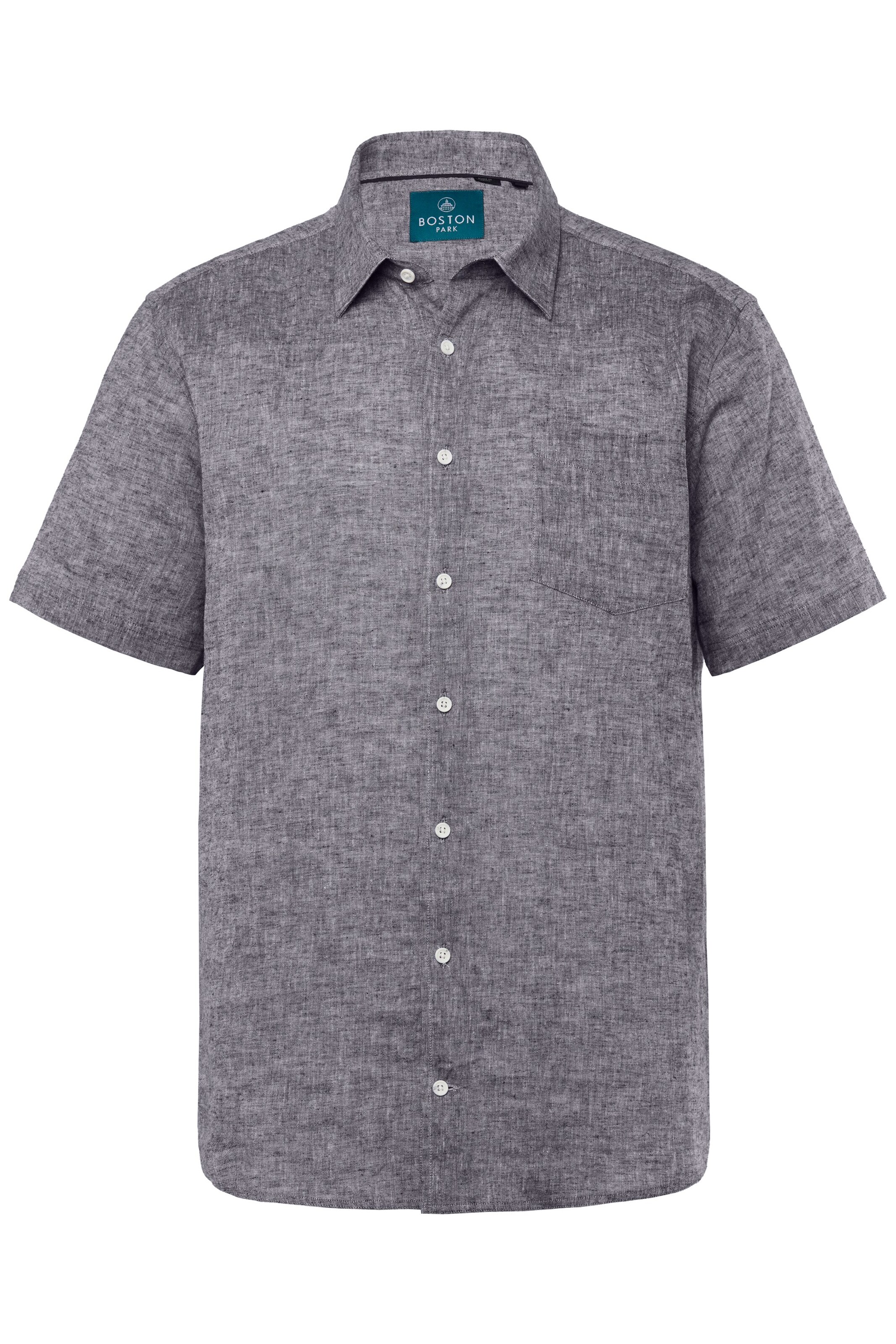 Boston Park Overhemd in Zwart: voorkant