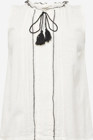 ONLY Carmakoma - Blusa 'NEPTUN' en blanco: frente