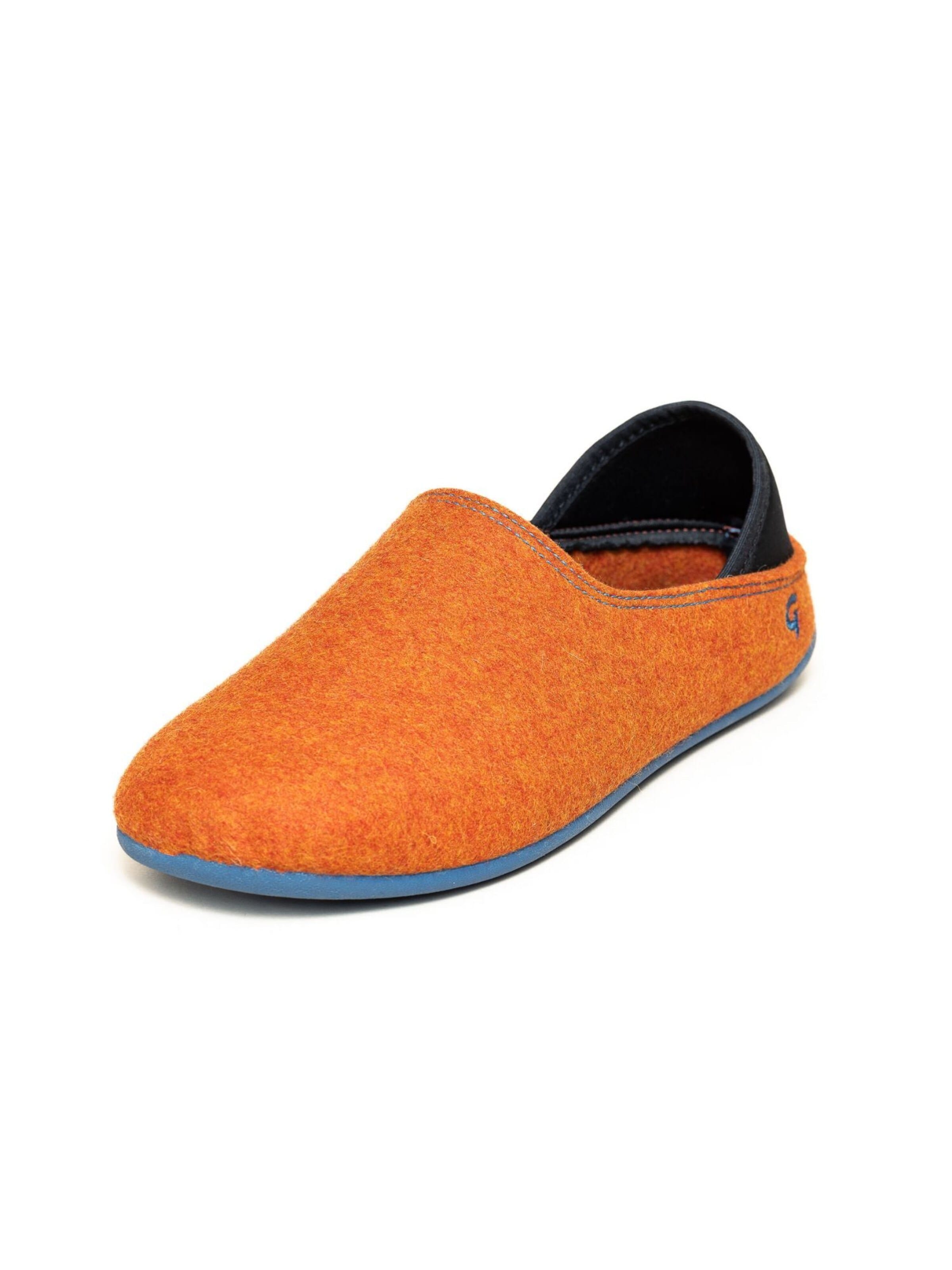 Gottstein Slippers 'Filzpantoffel Wool Slip-On' in Orange: front