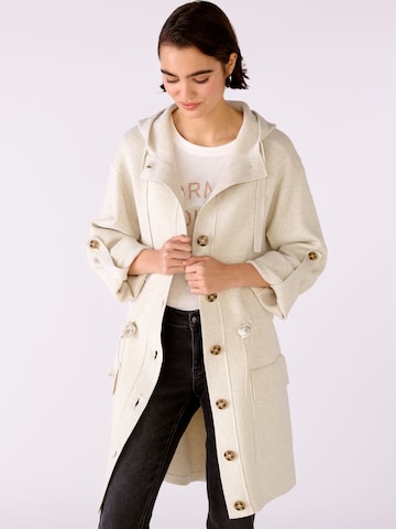 OUI Knitted Coat in Beige: front
