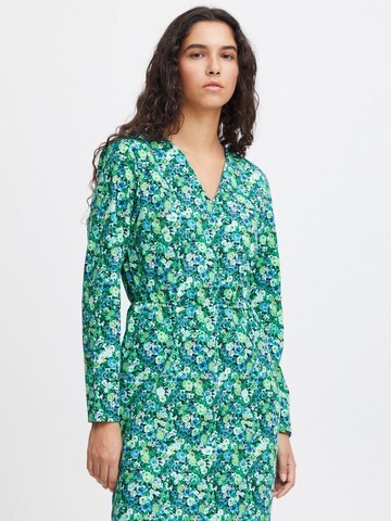ICHI Jurk 'Kate ' in Groen: voorkant