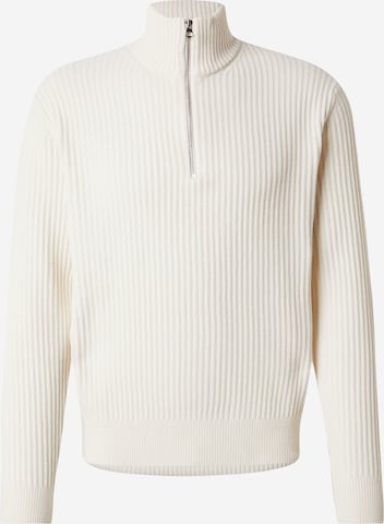JACK & JONES - Pullover 'JCOGRID' em bege: frente