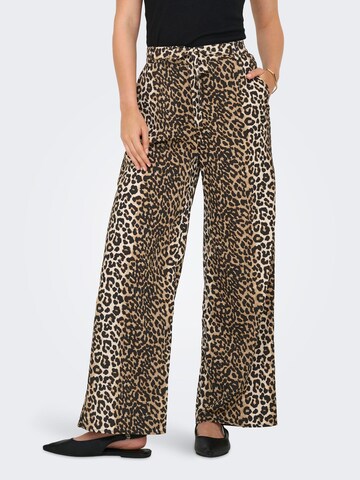 ONLY Wide leg Trousers 'ONLNova' in Brown: front