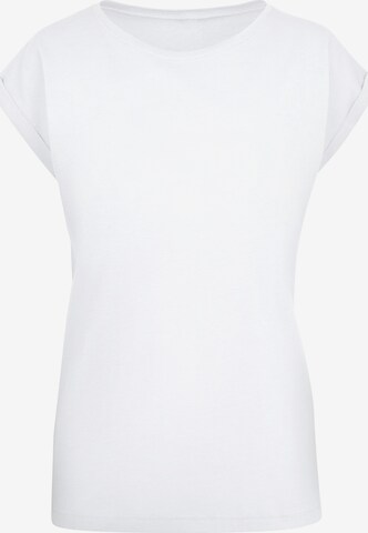 T-shirt 'Blumenmuster Blau' F4NT4STIC en blanc : devant