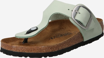 BIRKENSTOCK T-bar sandals 'Gizeh' in Green: front