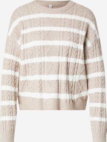 ONLY Пуловер 'ONLKATIA' в кафяво: отпред