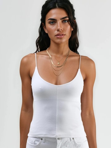 Top di Busem in bianco: frontale