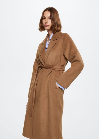 MANGO Between-Seasons Coat 'Batin' in Brown