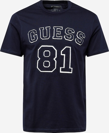 Navy blue top guess shirt