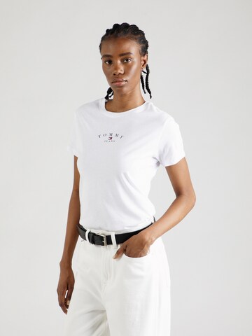 Tommy Jeans - Camisa 'ESSENTIAL' em branco: frente