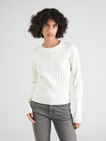 BOSS - Pullover 'Fempali' em branco: frente