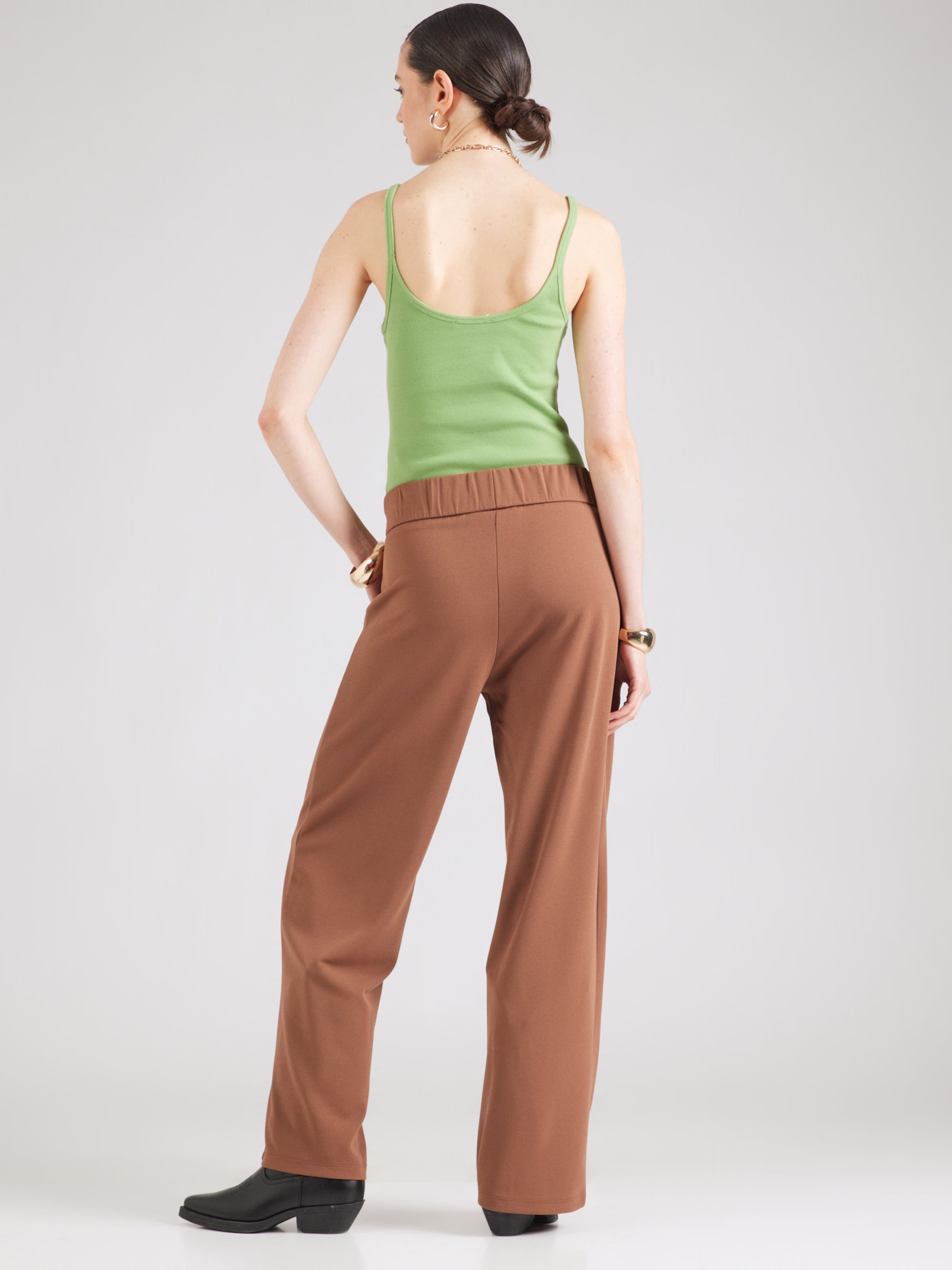 JDY Wide leg Pants 'JDYLOUISVILLE CATIA' in Chocolate | ABOUT YOU