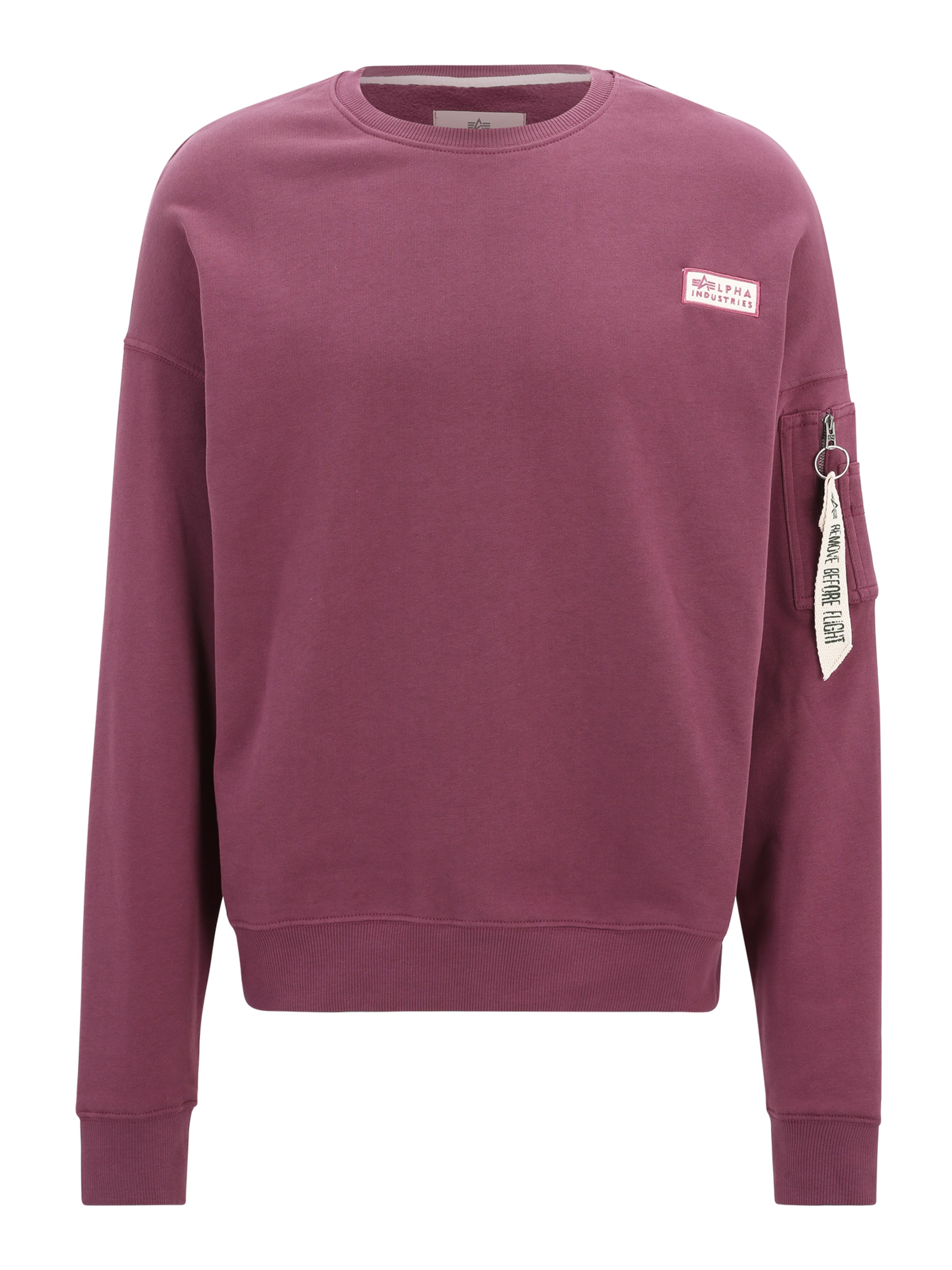 ALPHA INDUSTRIES Sweatshirt in Red: front