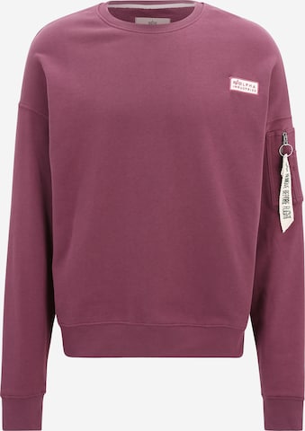 ALPHA INDUSTRIESSweater majica - crvena boja: prednji dio