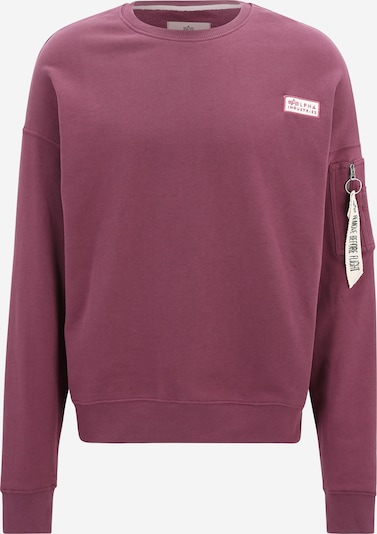 ALPHA INDUSTRIES Collegepaita värissä kerma / burgundin punainen, Tuotenäkymä