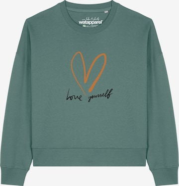 Sweat-shirt 'Self love ' Watapparel en vert : devant