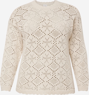 ONLY Carmakoma - Pullover 'GAIL' em bege: frente